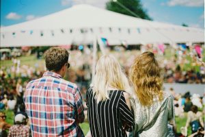People Enjoying an event in a garden