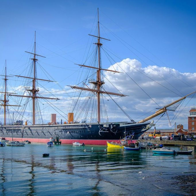 Historic HMS Warrior Docked in Portsmouth Harbor event venue